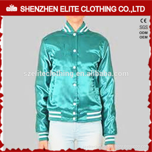 Wonder High Quality Blue Pink White Varsity Satin Baseball Jackets